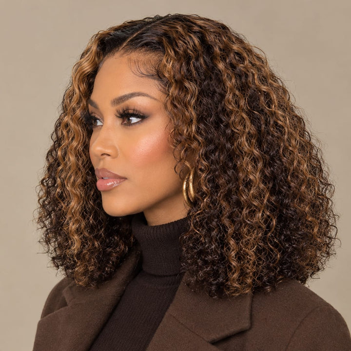 ailuxyhair-fr AILUXY Perruque Bob 4x4 en dentelle couleur brun miel #4/27 | Look naturel et élégant