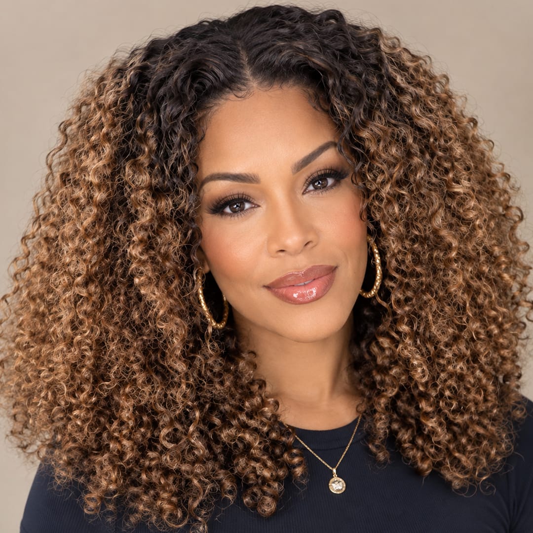 ailuxyhair-fr AILUXY Perruque Bob Curly 13x4 en Dentelle Couleur Brun Miel 1BT4# | Look Naturel et Élégant