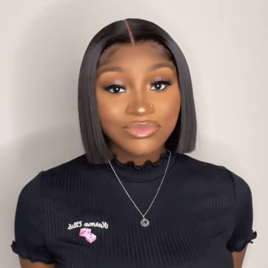 ailuxyhair-fr AILUXY Perruque Bob Luxe 2x6 Courte Bob Droite Centrée, Style Minimaliste Élégant