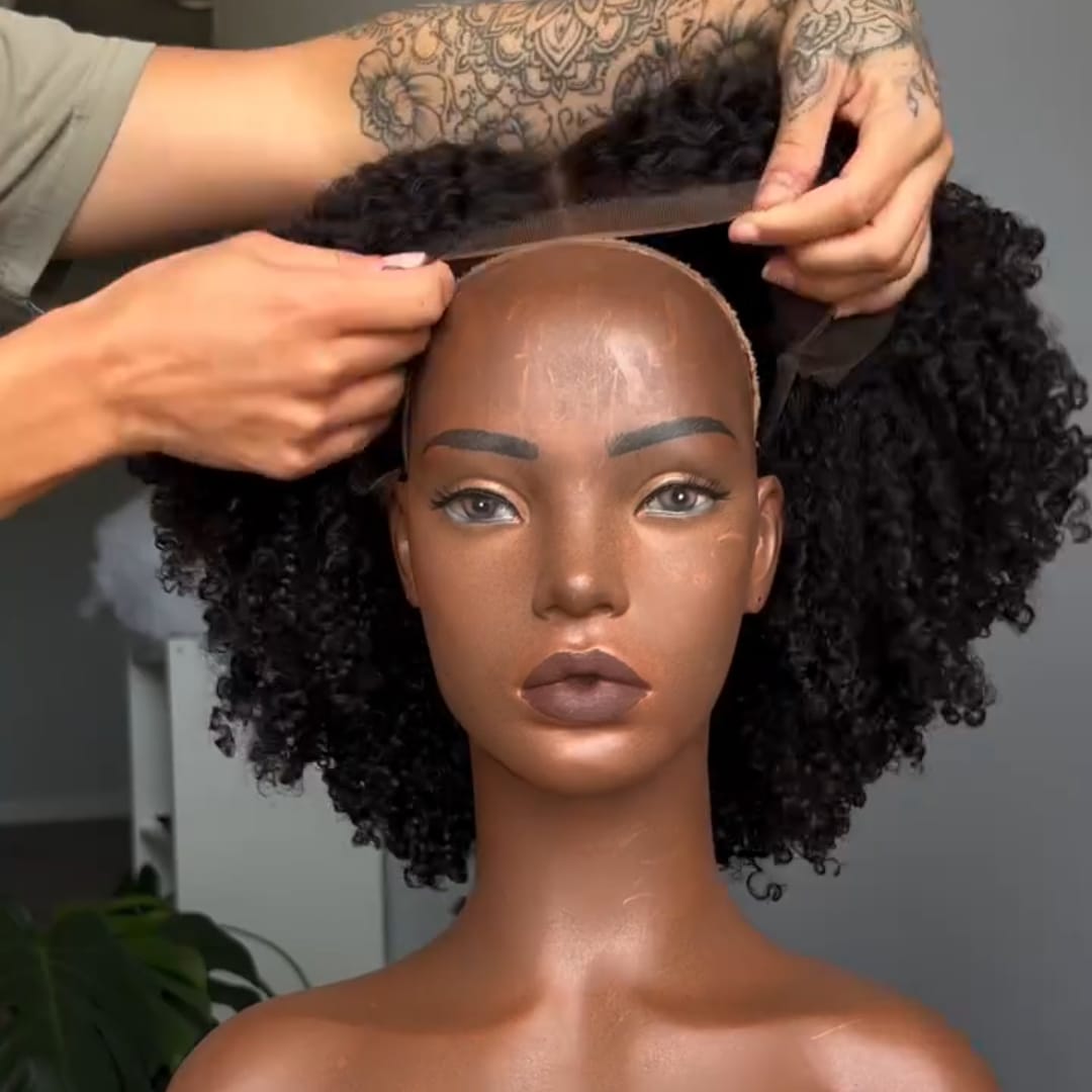 ailuxyhair-fr AILUXY Perruque Bouclée Afro 100% Cheveux Humains, Rendu Ultra-réaliste