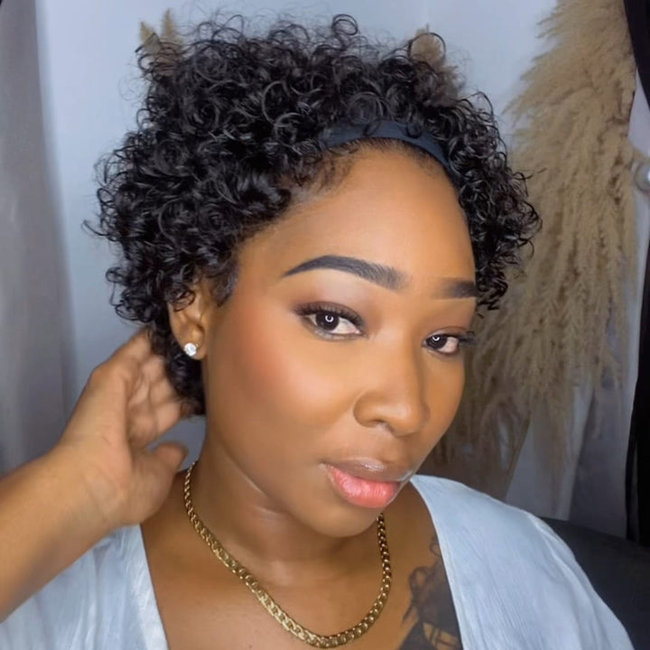 ailuxyhair-fr AILUXY Perruque Boucles Courtes Parfaites Avec Bandeau, Sans Effort au Quotidien