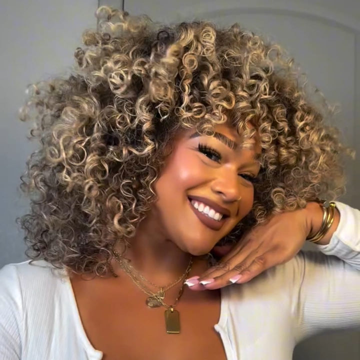 ailuxyhair-fr AILUXY Perruque Cheveux Bouclés Volume Blond Mêlé | Boucles Naturelles & Ultra‑Volumineuses