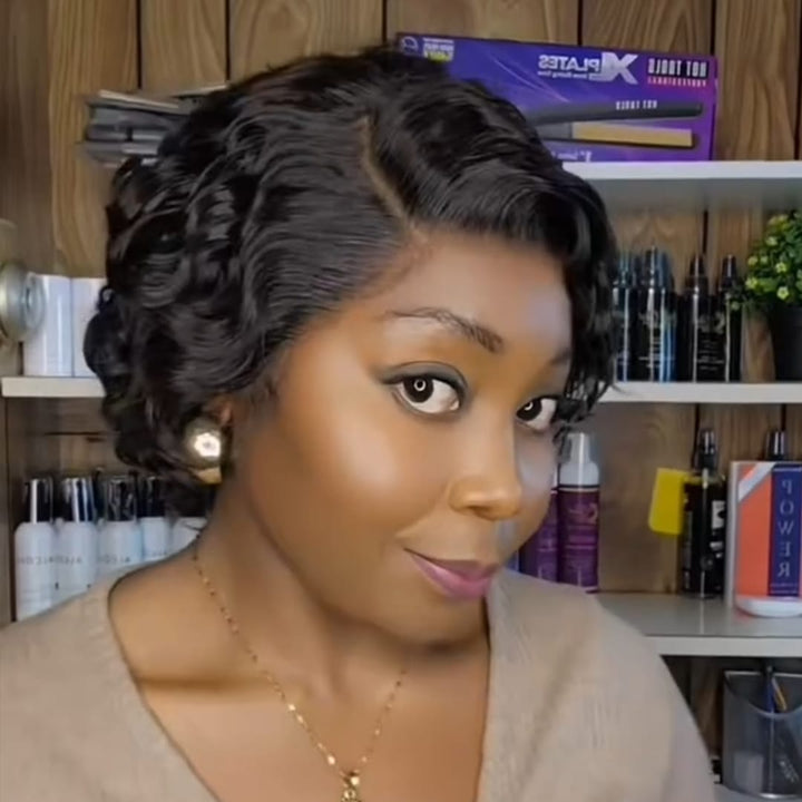 ailuxyhair-fr AILUXY Perruque courte à boucles moyennes – Sans colle, légère et naturelle pour un look chic tout l'été