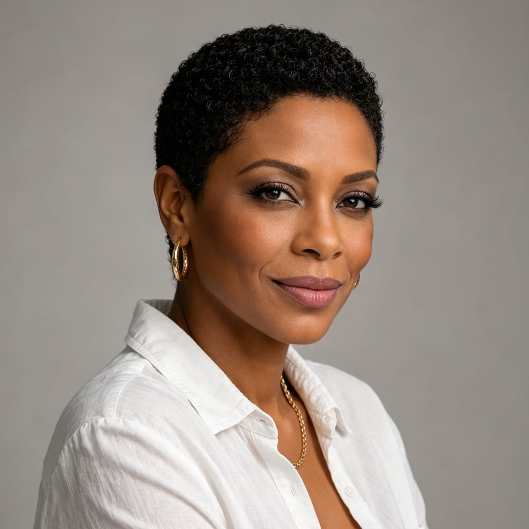ailuxyhair-fr Ailuxy Perruque courte bouclette afro deux versions : sel et poivre gris naturel / noir uni, cheveux humains coupe pixie ultra confortable