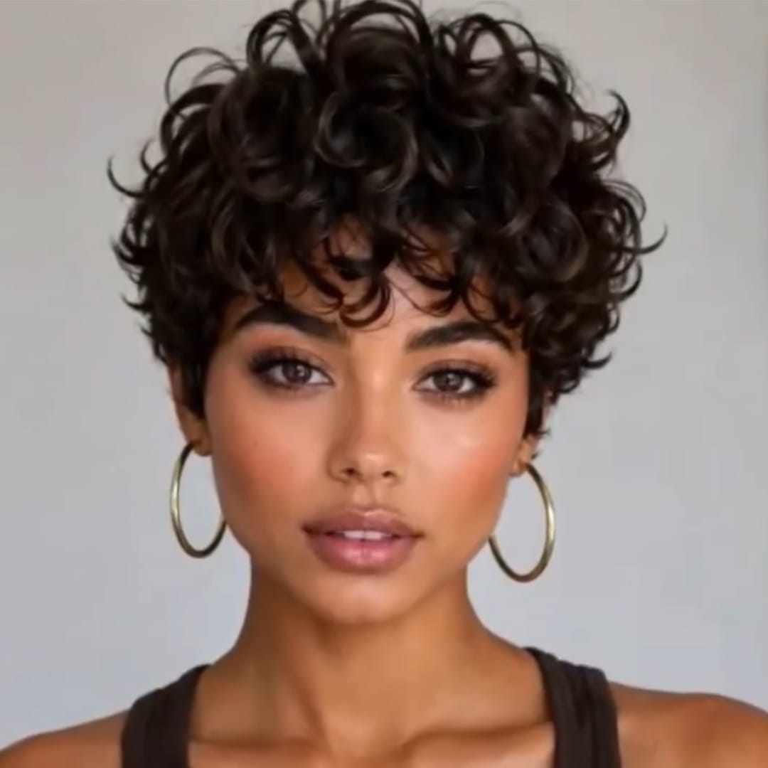 ailuxyhair-fr AILUXY Perruque Courte Pixie Bouclée | Boucles Décontractées Look Très Naturel