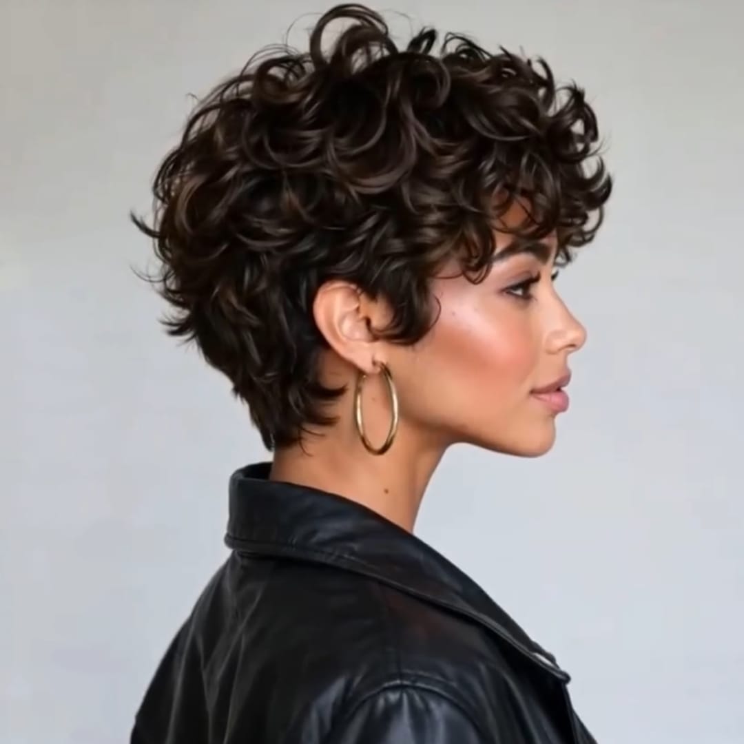 ailuxyhair-fr AILUXY Perruque Courte Pixie Bouclée | Boucles Décontractées Look Très Naturel