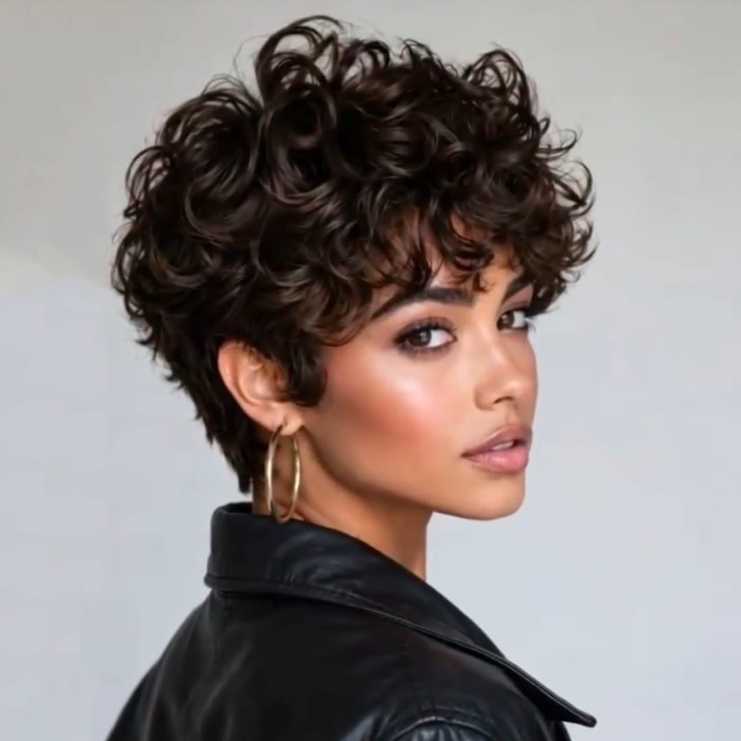 ailuxyhair-fr AILUXY Perruque Courte Pixie Bouclée | Boucles Décontractées Look Très Naturel