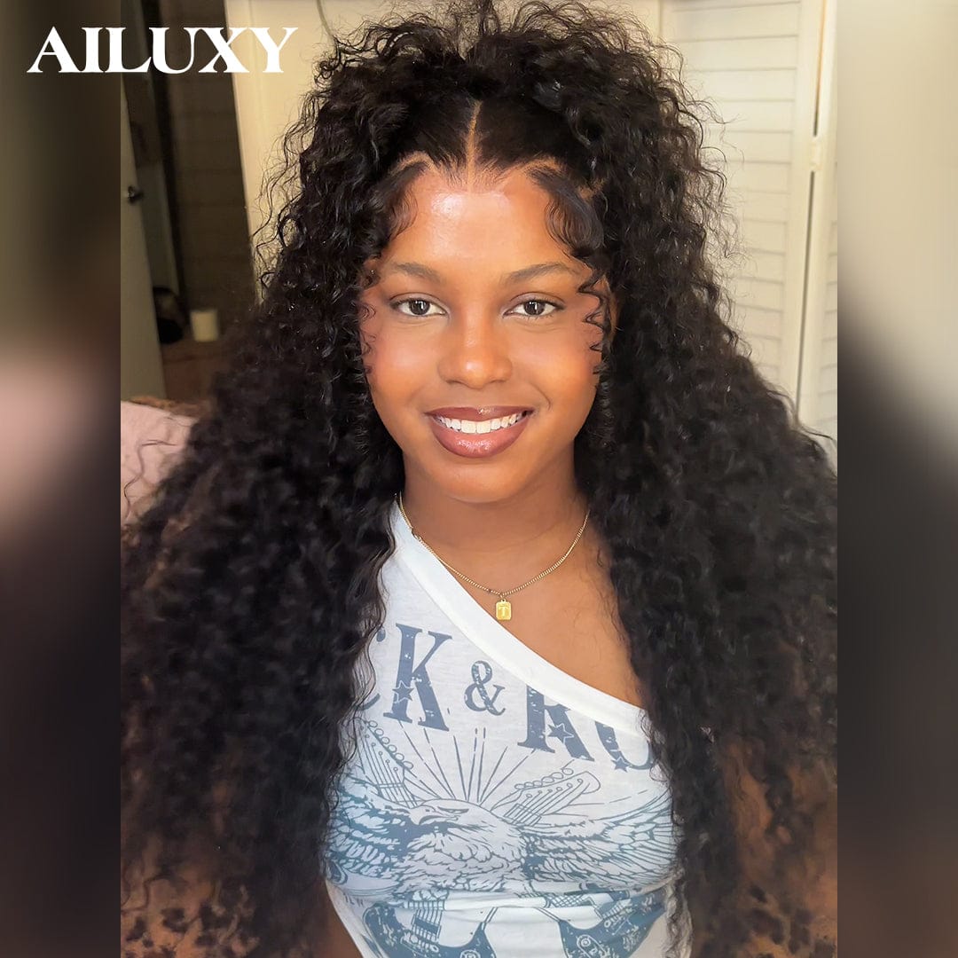 ailuxyhair-fr AILUXY Perruque Curly Lace Front 13x4 Frontal – Cheveux 100% Naturels pour un Look Glamour 3.0