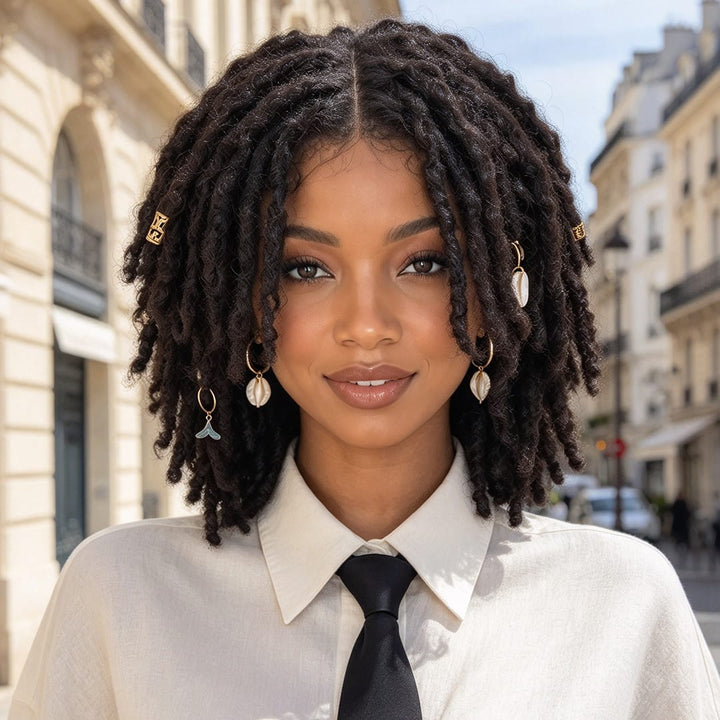 ailuxyhair-fr AILUXY Perruque Dreadlocks Bob Noir Twist Braid | Offre Spéciale | Look Authentique à Prix Imbattable