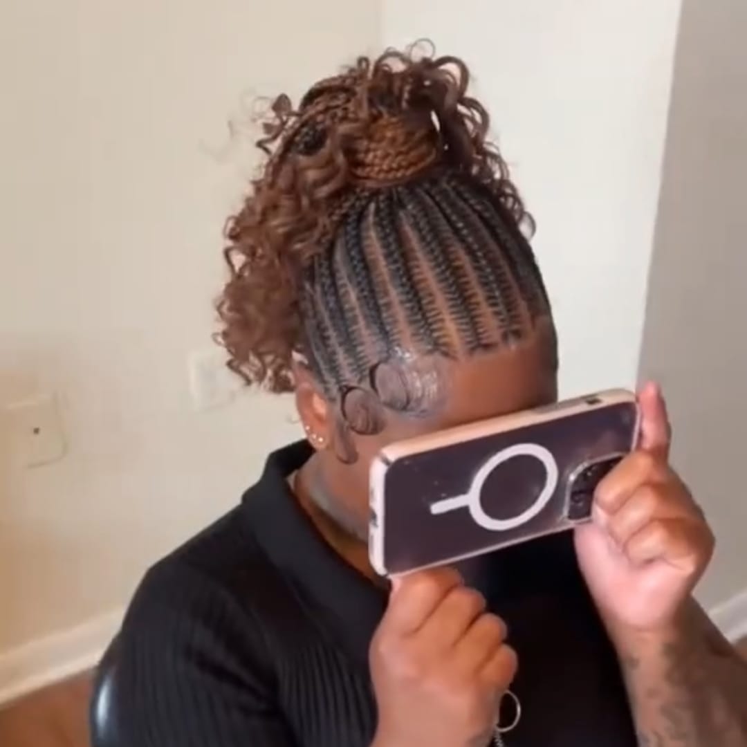 ailuxyhair-fr AILUXY Perruque frontale noir en dentelle transparente 13X6 avec tresses et effet naturel