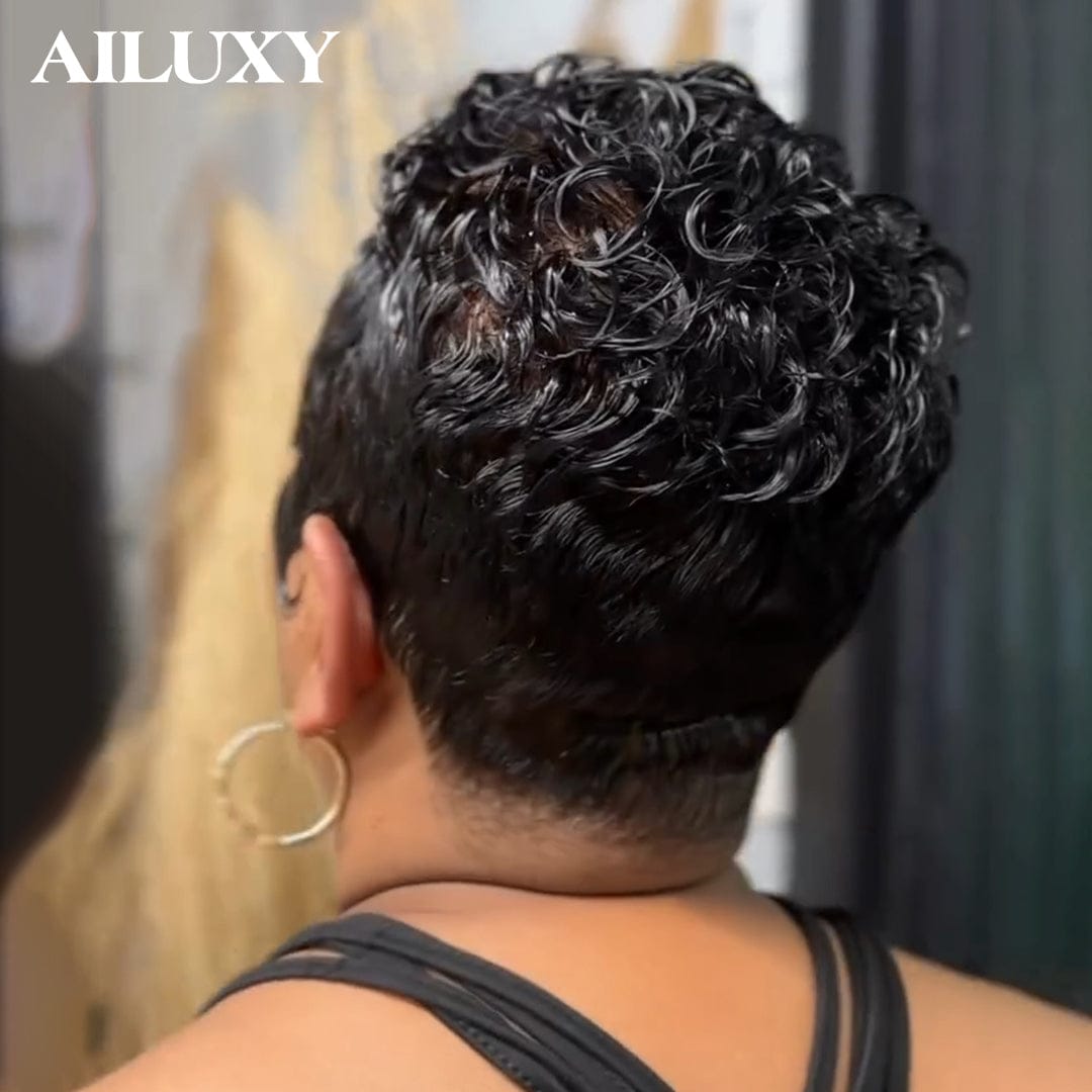 ailuxyhair-fr AILUXY Perruque full lace Pixie Couleur Naturelle 100% Cheveux Humains Naturels, Identique à l'image 2.0