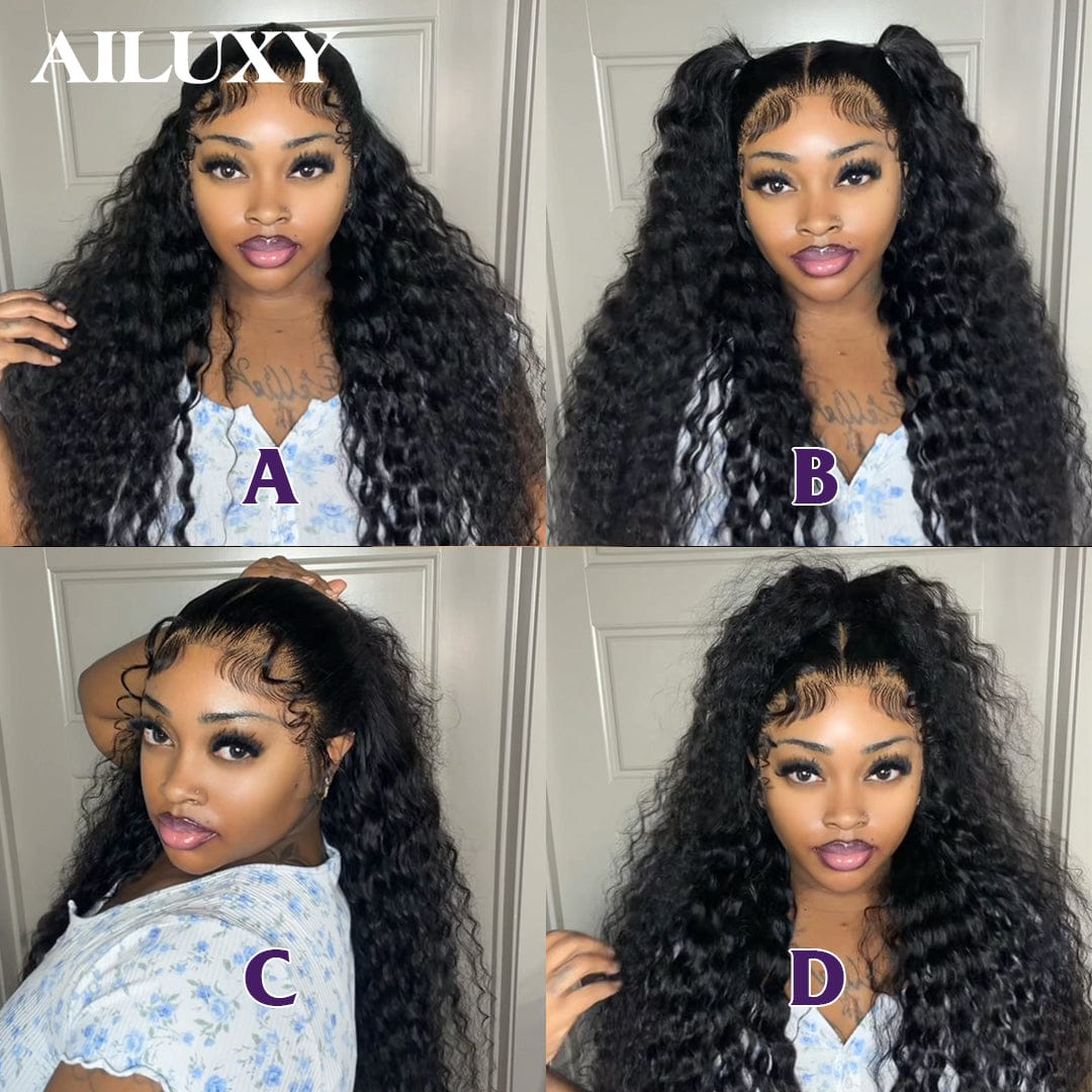 ailuxyhair-fr AILUXY Perruque Lace Front 13x4 Humaine Bouclée Profonde – Cheveux 100% Naturels pour un Look Glamour