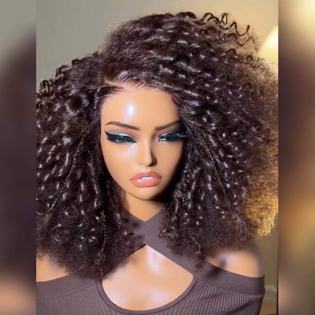 ailuxyhair-fr AILUXY Perruque lace front Afro Curls Volumineux,Boucles Profondes, pas de Frisottis, Entretien Facile
