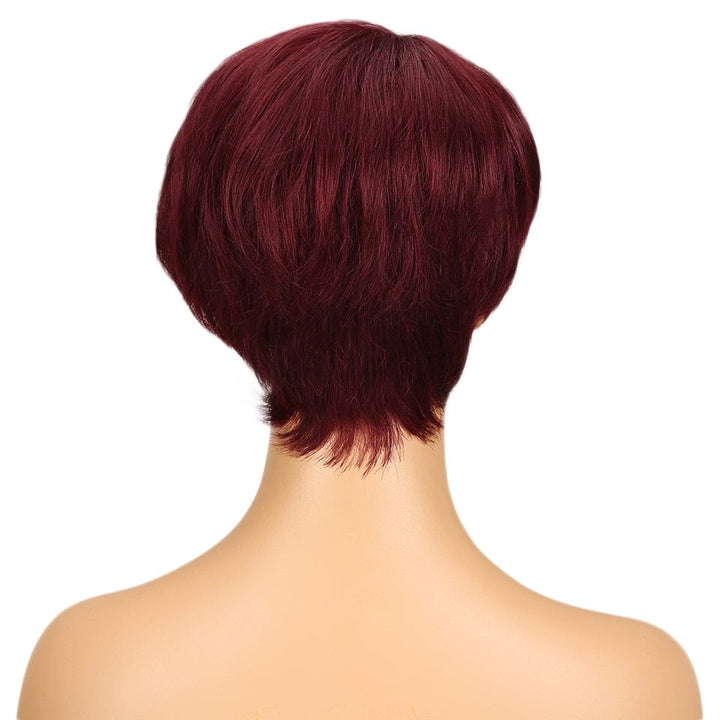 ailuxyhair-fr AILUXY Perruque Lisse 99J# avec design de coiffure machine sans colle 100% Cheveux Humains