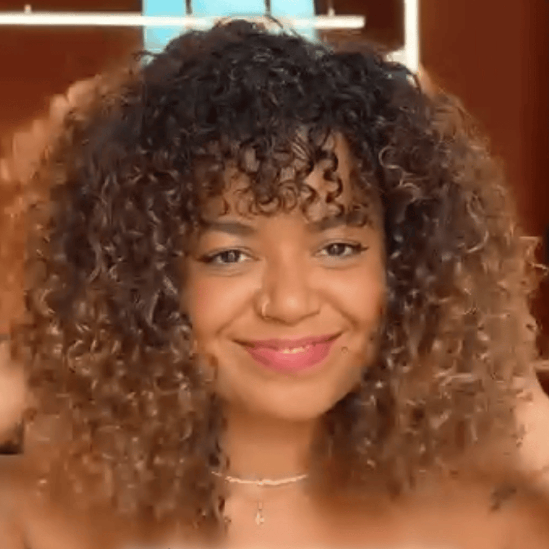 ailuxyhair-fr AILUXY Perruque Mécanique Boucles Afro avec Frange, Couleur Ombré Brun, Volume Naturel