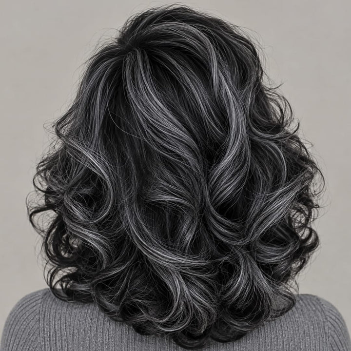 ailuxyhair-fr AILUXY Perruque Perruque  lace frontal personnalisée avancée poivre et sel gris‑noir Identique à l’image