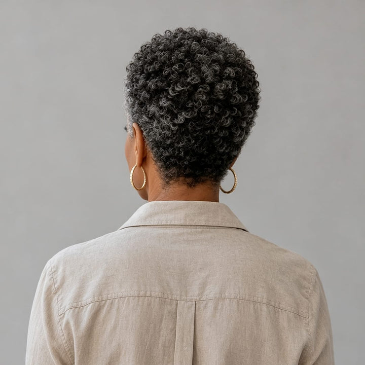 ailuxyhair-fr Ailuxy Perruque pixie courte bouclée | Noir ou gris argenté, style très naturel