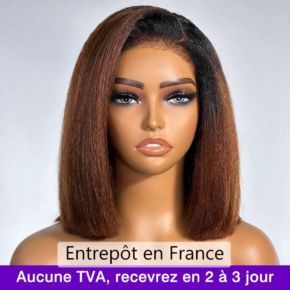 ailuxyhair-fr AILUXY Perruque Prête à Porter Bob Kinky Straight – Design Sans Colle