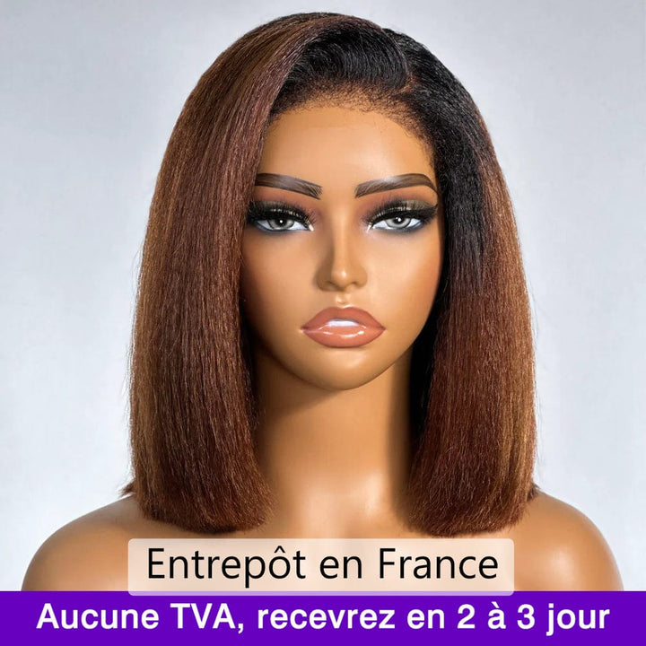 ailuxyhair-fr AILUXY Perruque Prête à Porter Bob Kinky Straight – Design Sans Colle