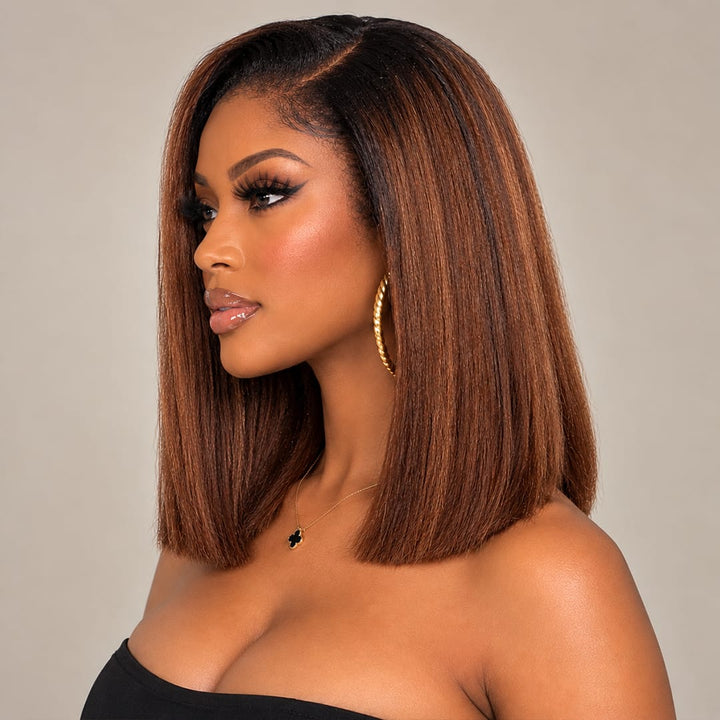 ailuxyhair-fr AILUXY Perruque Prête à Porter Bob Kinky Straight – Design Sans Colle