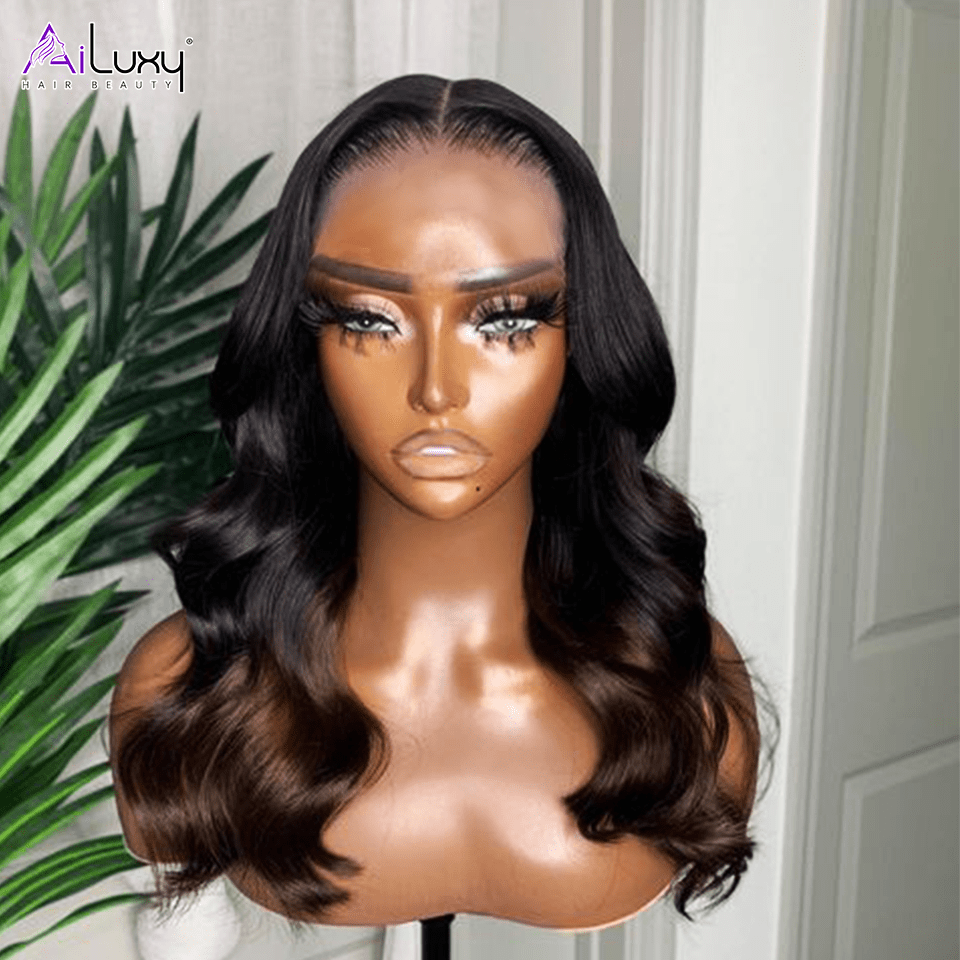 ailuxyhair-fr AILUXY Perruque Sans Colle 13x6 Lace Frontal Perruque Body Wave  200% densité Vrais Cheveux Humains