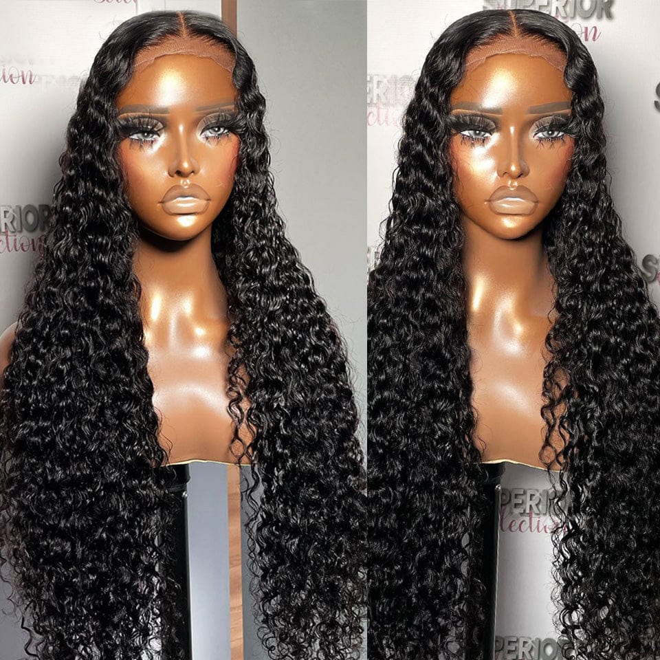 ailuxyhair-fr AILUXY Perruque Sans Colle 4x4 Lace Frontal Perruque Curly Vrais Cheveux Humains