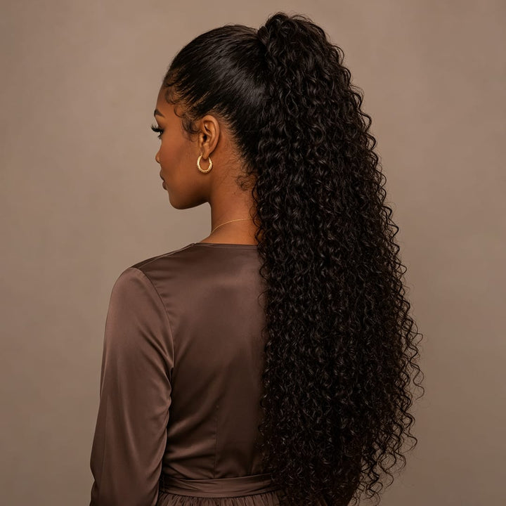 ailuxyhair-fr AILUXY Perruque Sans Colle 4x4 Lace Frontal Perruque Curly Vrais Cheveux Humains