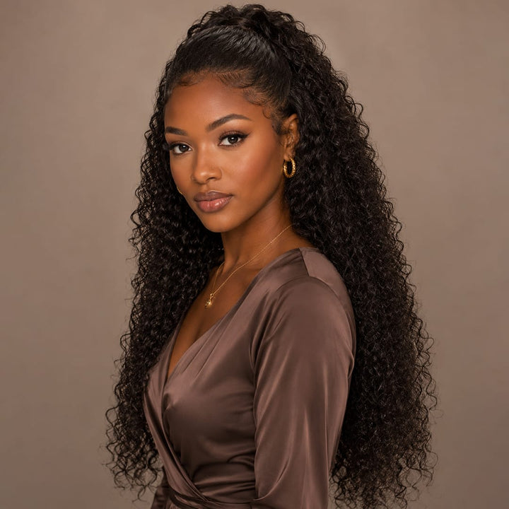 ailuxyhair-fr AILUXY Perruque Sans Colle 4x4 Lace Frontal Perruque Curly Vrais Cheveux Humains