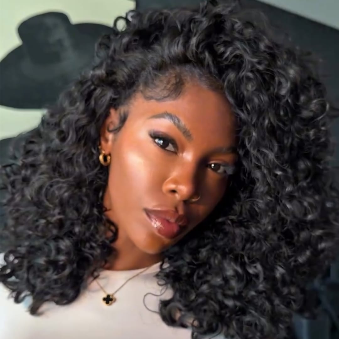 ailuxyhair-fr AILUXY Perruque Semi‑Machine Couleur Naturelle, Petites Boucles Crépues, Rendu Ultra‑Naturel