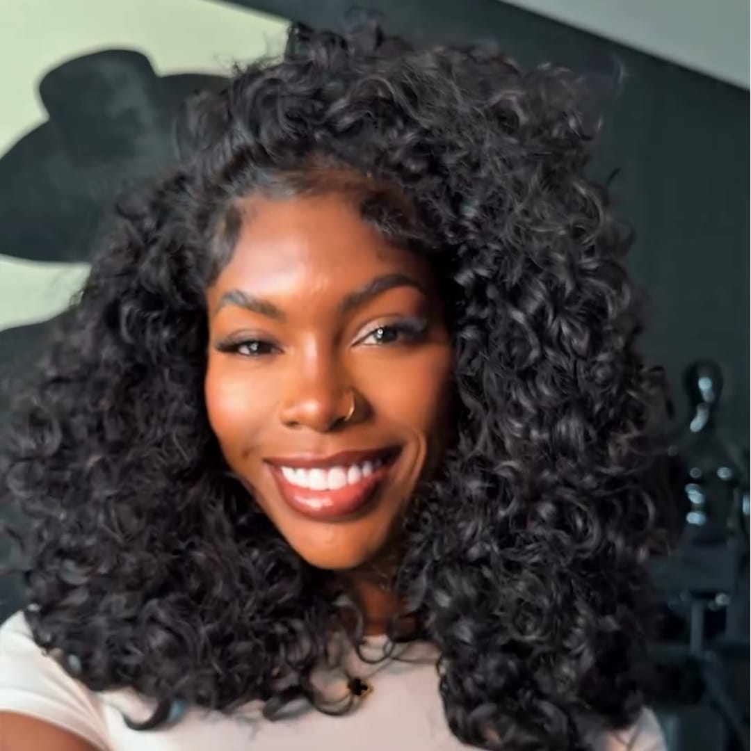 ailuxyhair-fr AILUXY Perruque Semi‑Machine Couleur Naturelle, Petites Boucles Crépues, Rendu Ultra‑Naturel