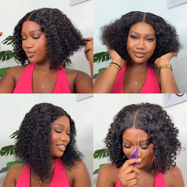 ailuxyhair-fr AILUXY Petit volume Bob Perruque 4x4 lace perruque coupe lutin en été