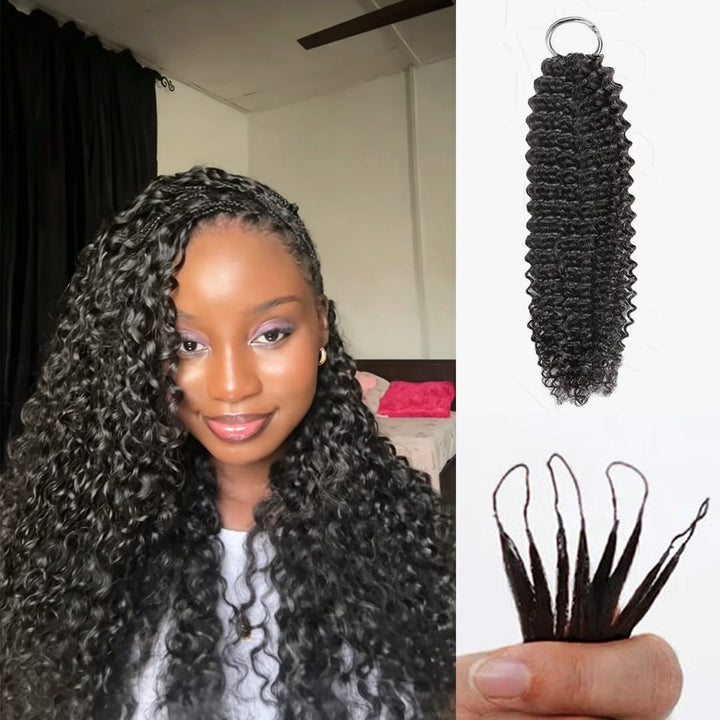 ailuxyhair-fr AILUXY Tissage à Nœuds Plumes Style Deep Wave, Ondulations Définies et Aérées, Volume Garanti, Polyvalentes pour Toutes Coiffures Crépues