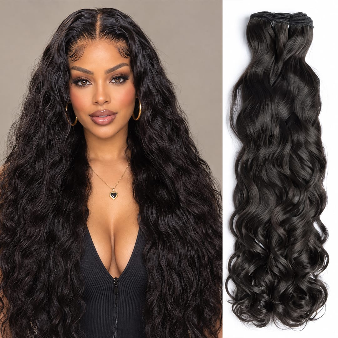 ailuxyhair-fr AILUXY Tissage Water Wave Noir 100% Cheveux Humains
