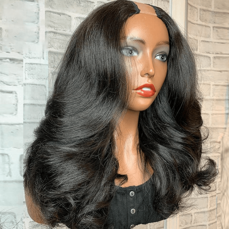ailuxyhair-fr AILUXY U Part Lace perruque Body Wave Noir Longue Perruque 100% Cheveux Humainsce perruque Body Wave Noir Longue Perruque 100% Cheveux Humains