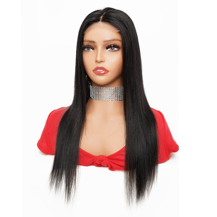 ailuxyhair-fr AILUXYhair 4x4 Lace Closure Perruque Longue Lisse Noir 100% Cheveux Humains