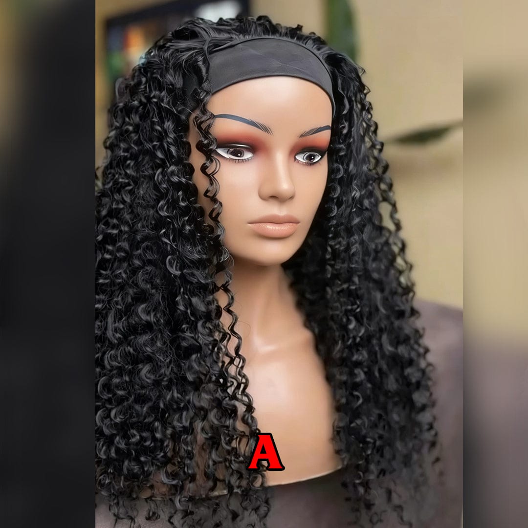 ailuxyhair-fr coiffes en soie glacée A AILUXY Perruque Bandeau en Soie Glacée – Look Glamour Bouclé, Parfaite pour Cacher la Perte de Cheveux