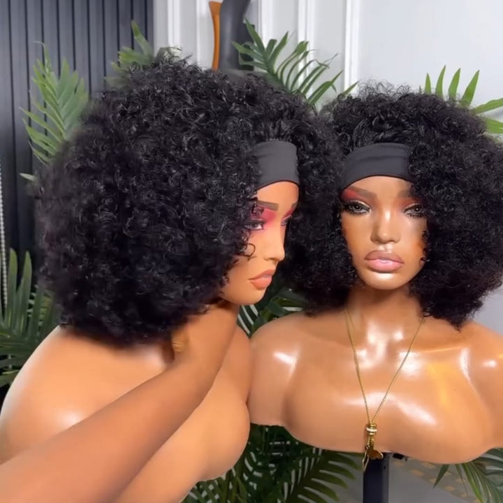ailuxyhair-fr coiffes en soie glacée AILUXY Perruque Bandeau en Soie Glacée Sans Colle, Style Afro Boucles Crépues Volumineuses, Coiffure Tendance pour Femme