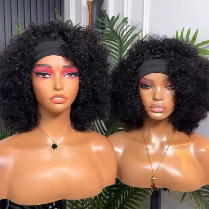 ailuxyhair-fr coiffes en soie glacée AILUXY Perruque Bandeau en Soie Glacée Sans Colle, Style Afro Boucles Crépues Volumineuses, Coiffure Tendance pour Femme