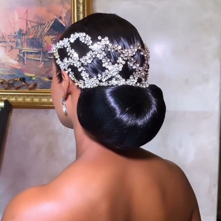 ailuxyhair-fr Coiffure de mariage identique à l'image AILUXY Chignon Lisse Pré-Stilisé Perruque : Effet Brillant Naturel pour Jour J et Soirées