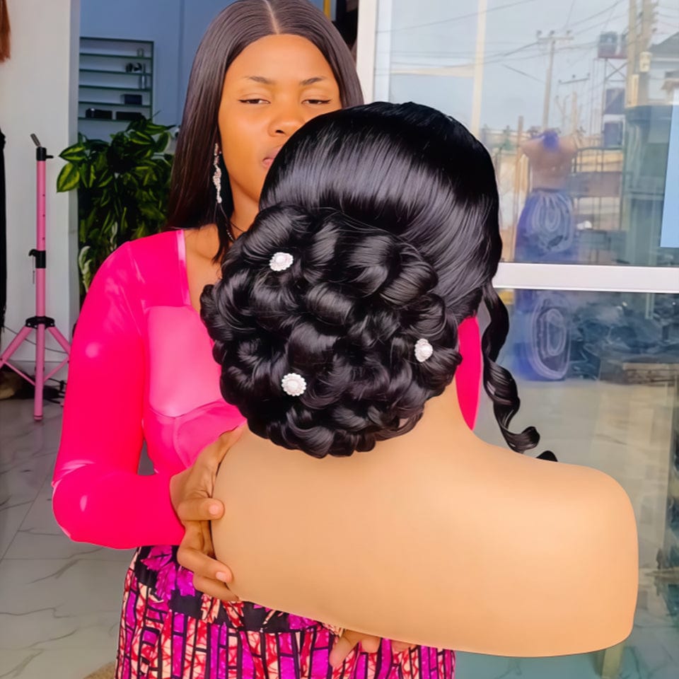 ailuxyhair-fr Coiffure de mariage identique à l'image AILUXY La perruque de mariage parfaite | Perruque Édition Limitée "Afro Queen"