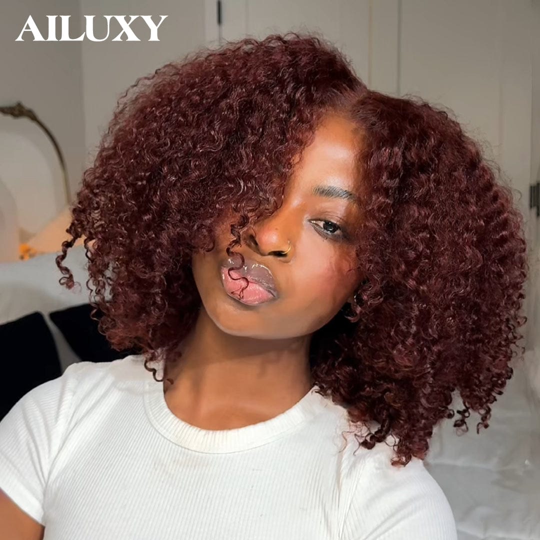 ailuxyhair-fr Comme la photo AILUXY Perruque Afro Curly dedensite 13x4 lace Design unique 100% Cheveux Humains , Identique à l'image