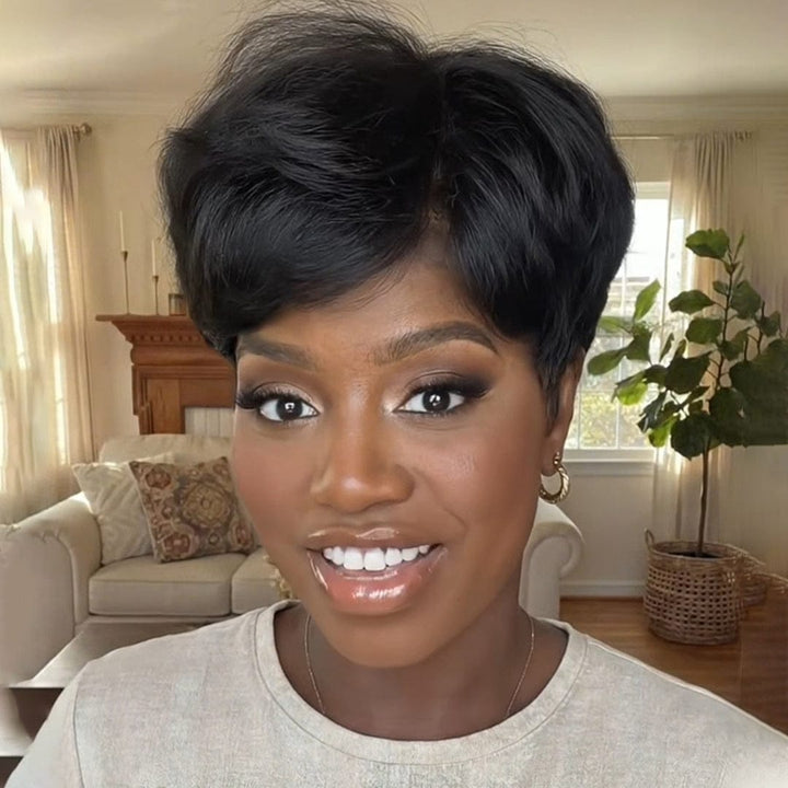 ailuxyhair-fr Comme la photo AILUXY Perruque Full Lace Pixie Couleur Naturelle 100% Cheveux Humains Naturels, Identique à l'image, avec un design exclusif.