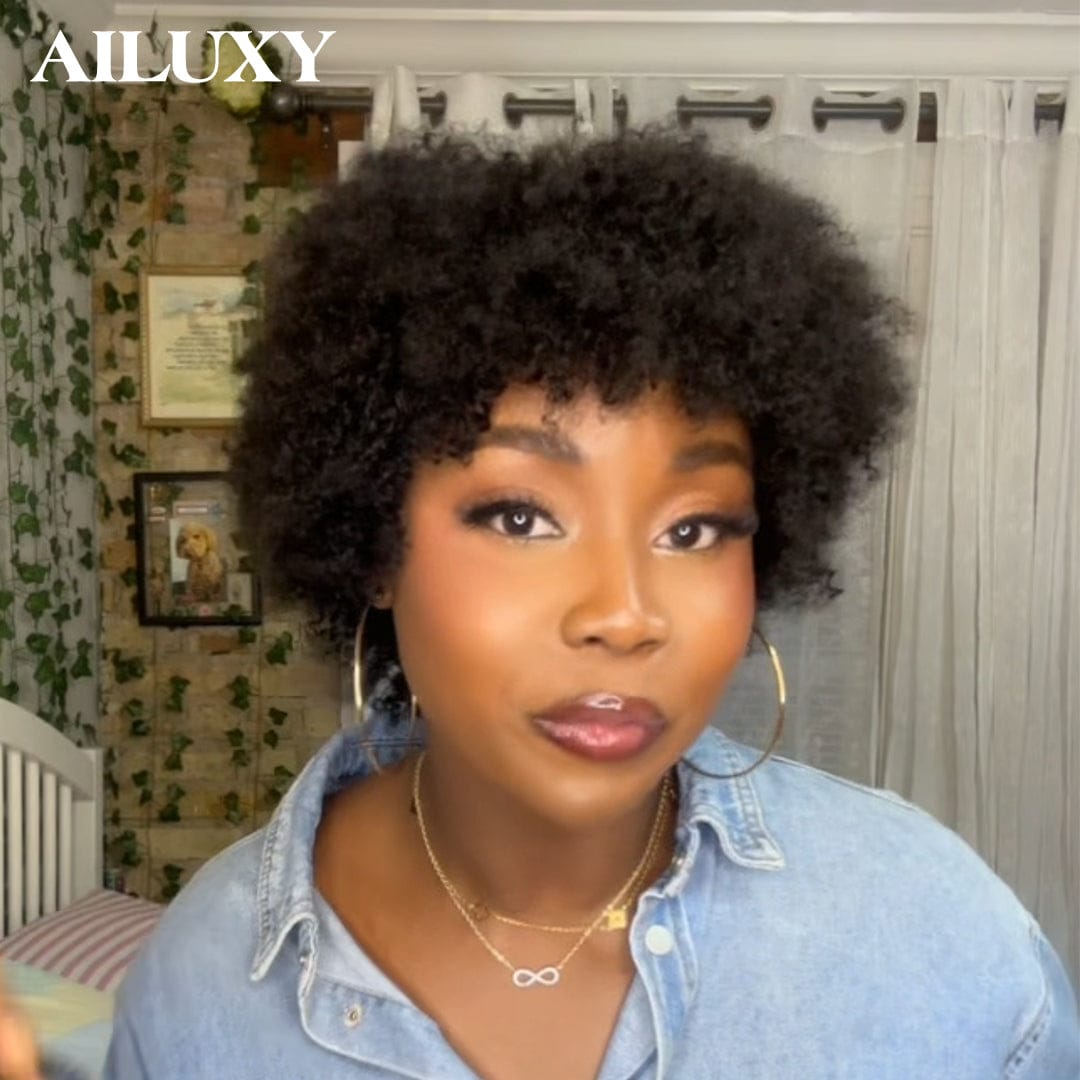 ailuxyhair-fr comme la photo AILUXY Perruque Mécanique Afro Curly=39 €  | Identique à la photo