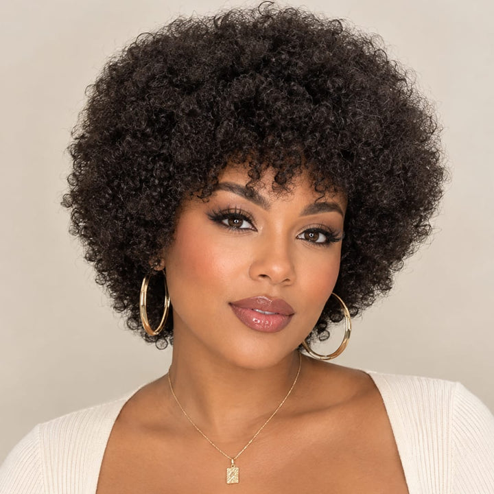 ailuxyhair-fr comme la photo AILUXY Perruque Mécanique Afro Curly  | Identique à la photo