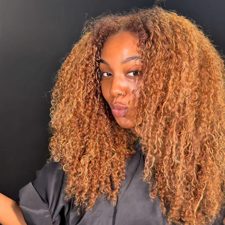 ailuxyhair-fr curly AILUXY  Perruque afro à volume généreux couleur cuivrée naturelle style Afro dynamique adapté au quotidien