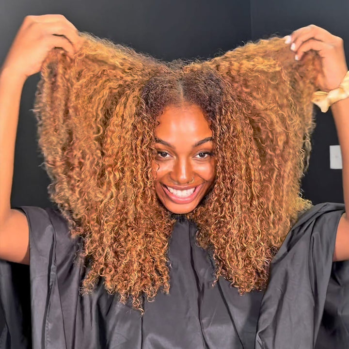 ailuxyhair-fr curly AILUXY  Perruque afro à volume généreux couleur cuivrée naturelle style Afro dynamique adapté au quotidien