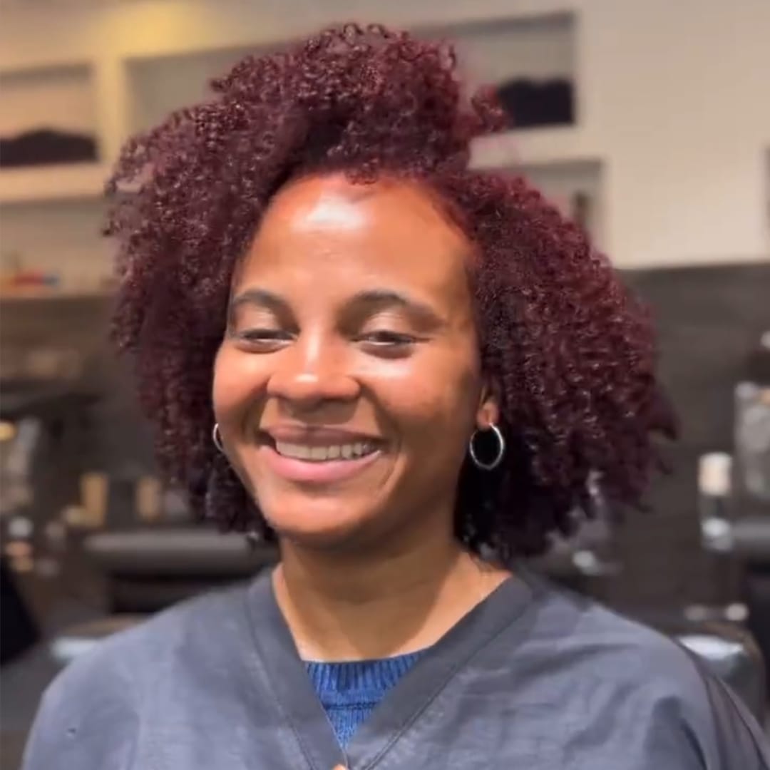 ailuxyhair-fr curly AILUXY  Perruque afro Perruque Rouge Vin  Frange Latérale Boucles Serrées Style Parisien