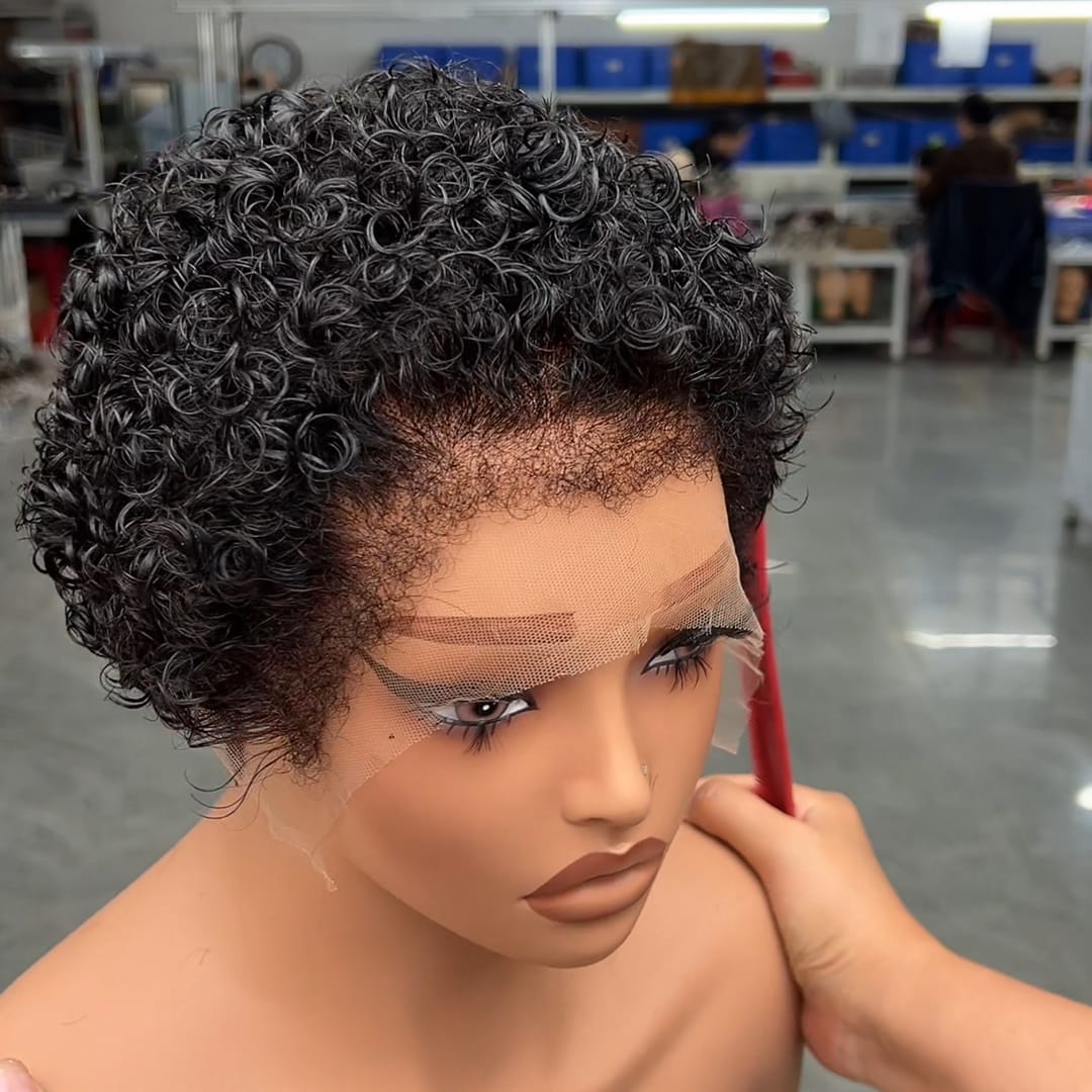 ailuxyhair-fr curly Identique à la photo 6 pouces AILUXY Perruque Crépue Courte Noire à Baby Hair Travaillé, Dentelle Translucide 13×4, Charge Capillaire Renforcée , Texture Saisissante à l'aspect Naturel