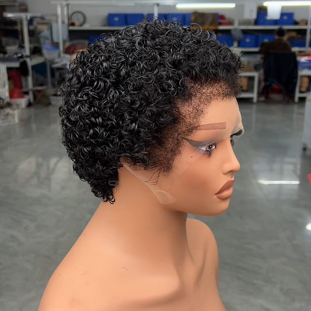 ailuxyhair-fr curly Identique à la photo 6 pouces AILUXY Perruque Crépue Courte Noire à Baby Hair Travaillé, Dentelle Translucide 13×4, Charge Capillaire Renforcée , Texture Saisissante à l'aspect Naturel