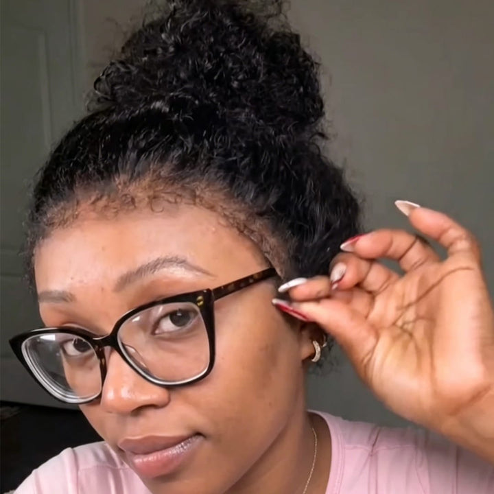 ailuxyhair-fr curly Identique à la photo AILUXY Perruque Crépue Chignon Boule en Cheveux Humains, Dentelle Transparente 13×4 Invisible, Style Simple Vivant, Facile à Porter et à Coiffer, Modèle Tendance pour Femmes
